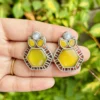 Golden Radiance Beautiful Earrings in Yellow - Image 2