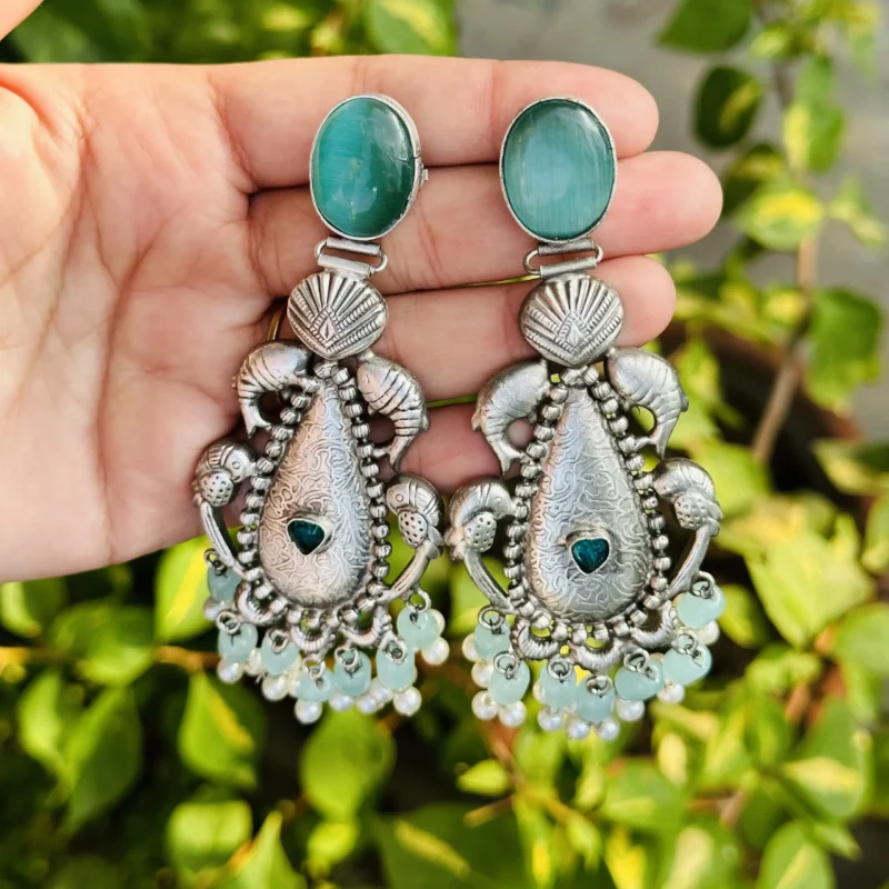Blue Color High-Quality Premium Earrings - Image 2