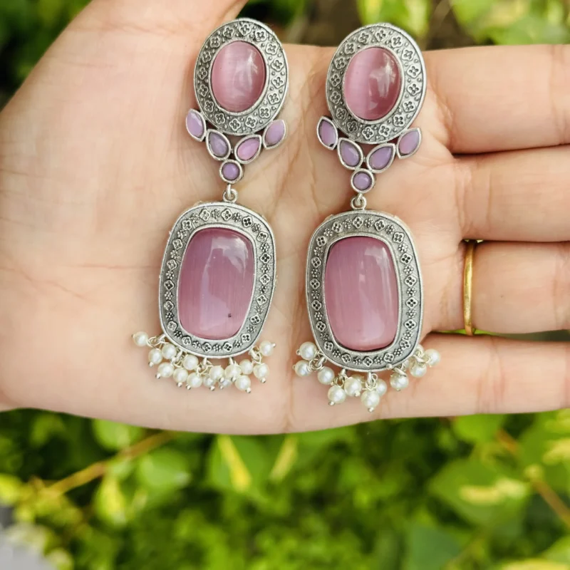 Mystic Fusion: Pure Brass Designer Earrings - Image 2
