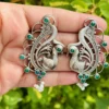 Opulent Plumage: Peacock Style Premium Earrings - Image 2